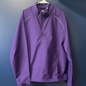 Cutter & Buck Purple 1/4 zip WeatherTec Jacket